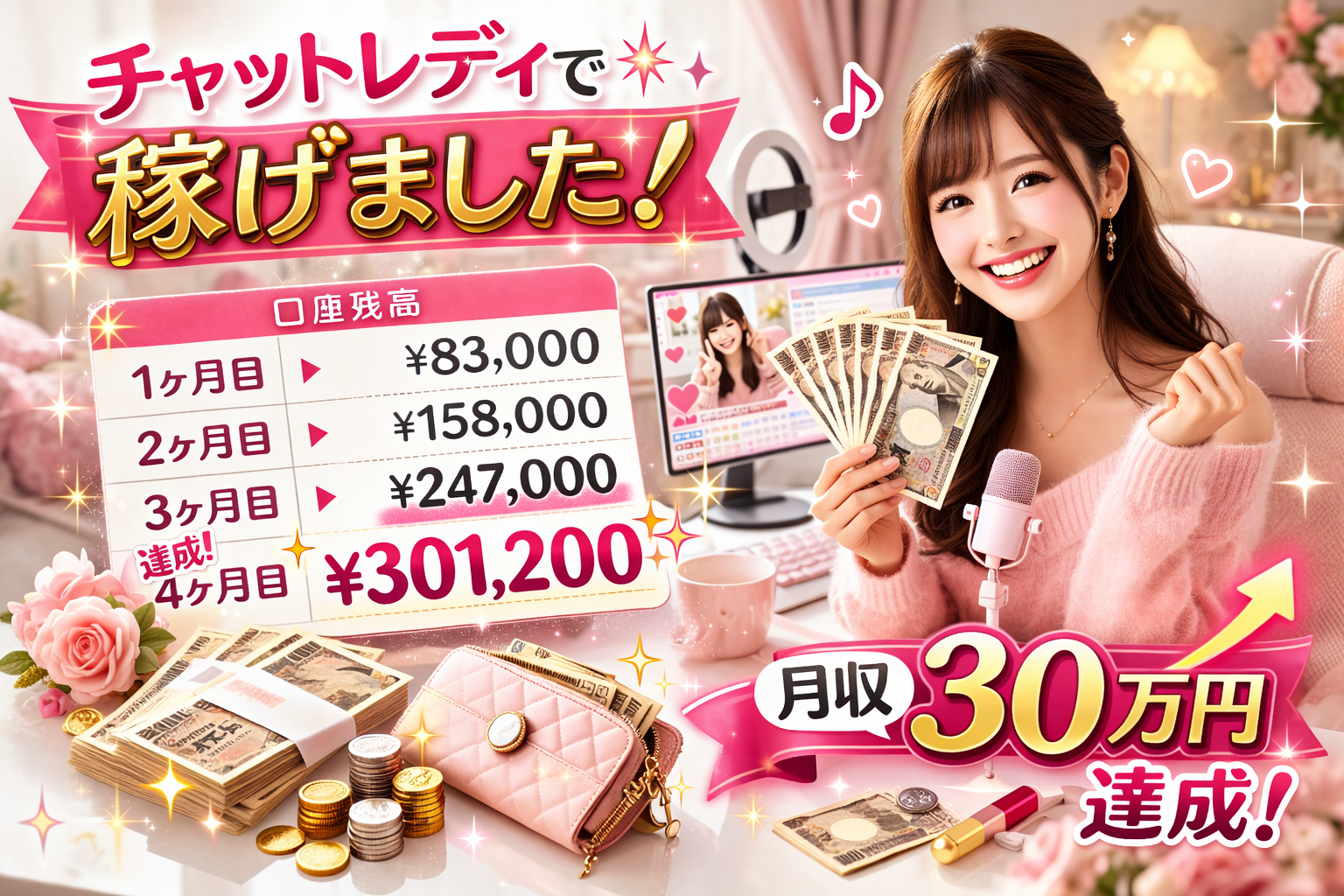 シングルマザーだけど生活が苦しいから援助されたいときに在宅でできるチャットレディで月30万円稼いでみる？